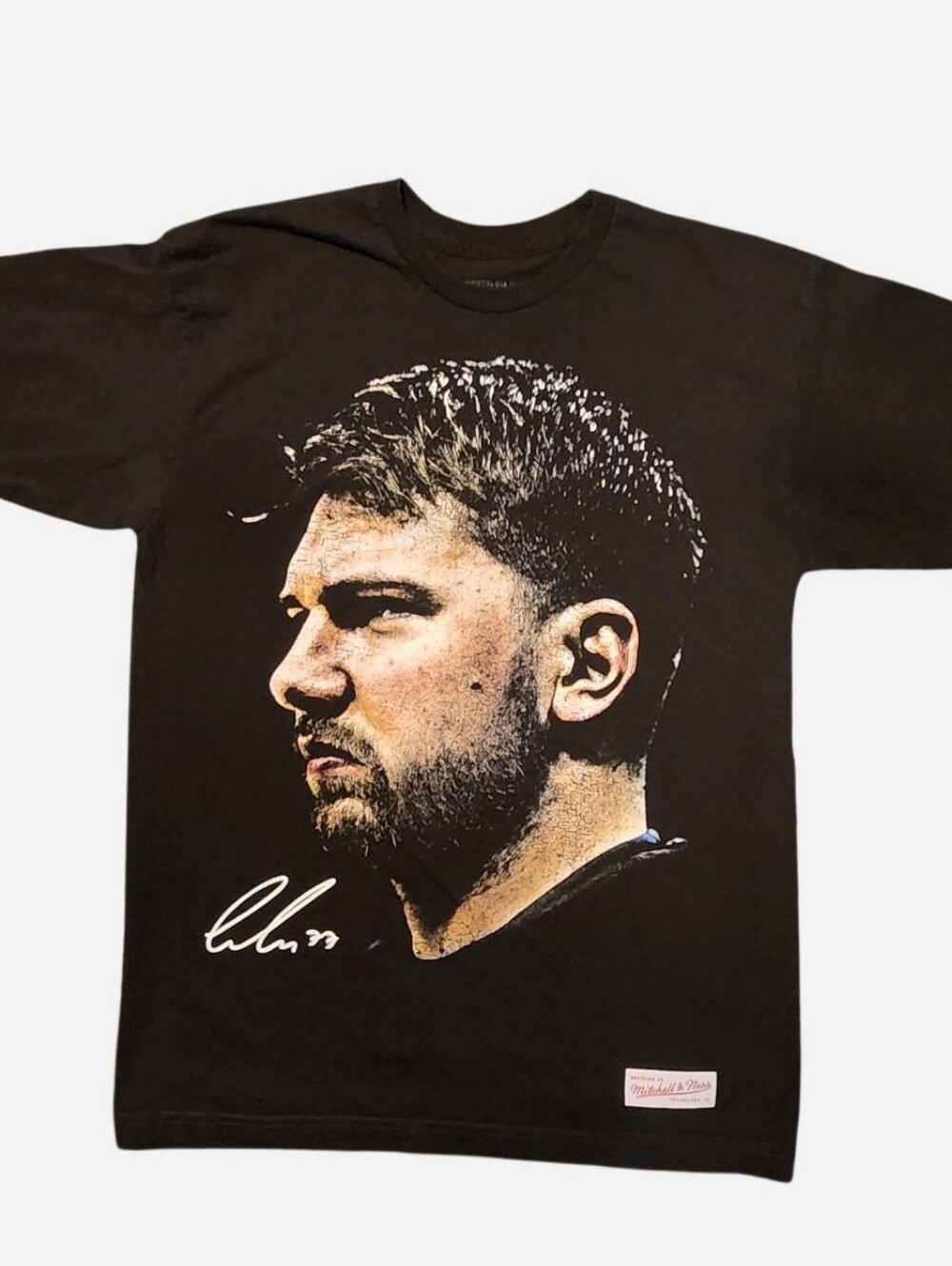 Mitchell & Ness Luka Doncic T-Shirt Black Cotton Tee size Medium Basketball